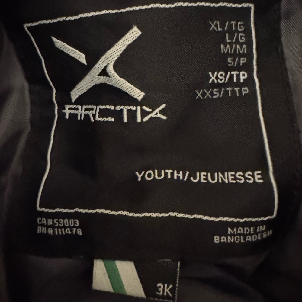 Arctix Black Cargo Pants Kids - size 6-7 - Picture 4 of 4